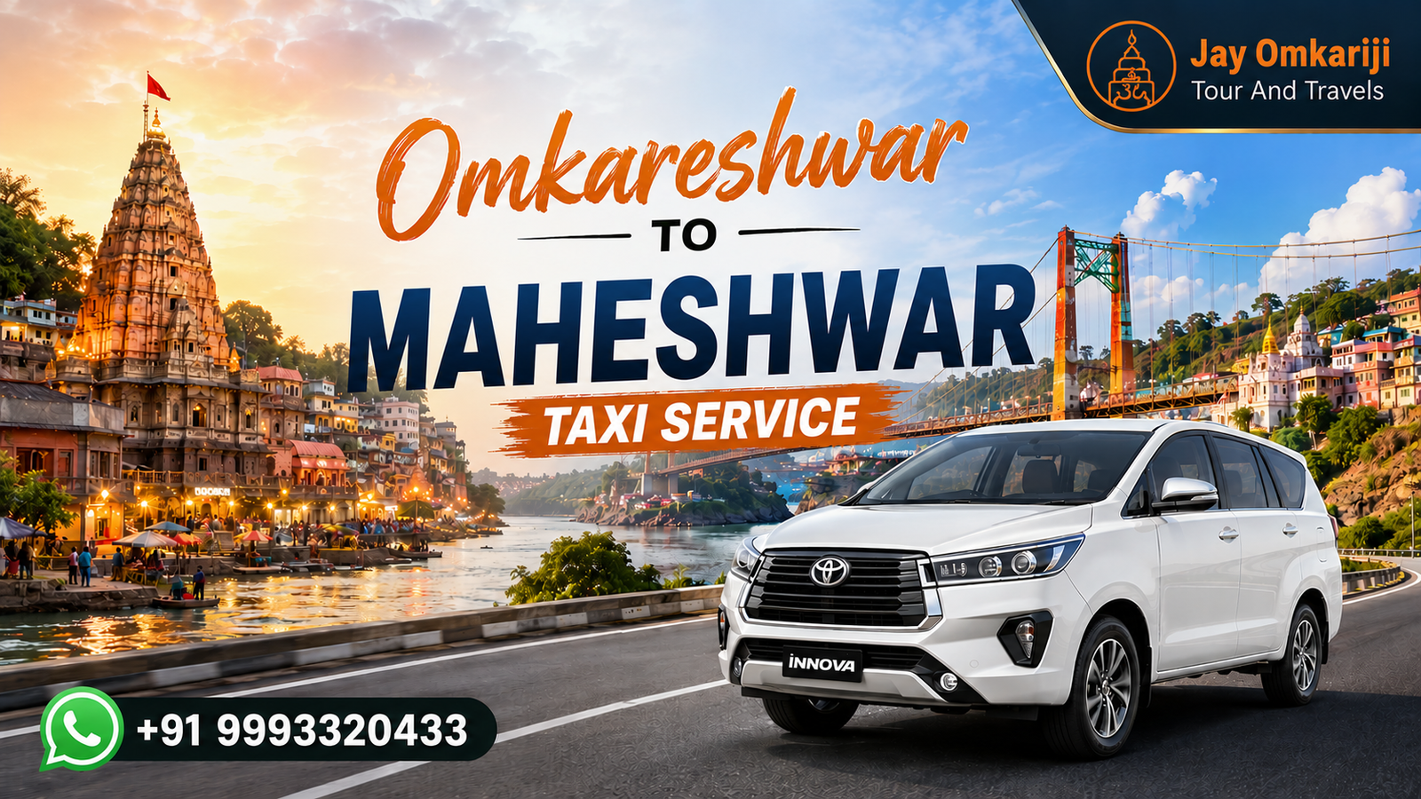 Omkareshwar to Maheshwar Cab