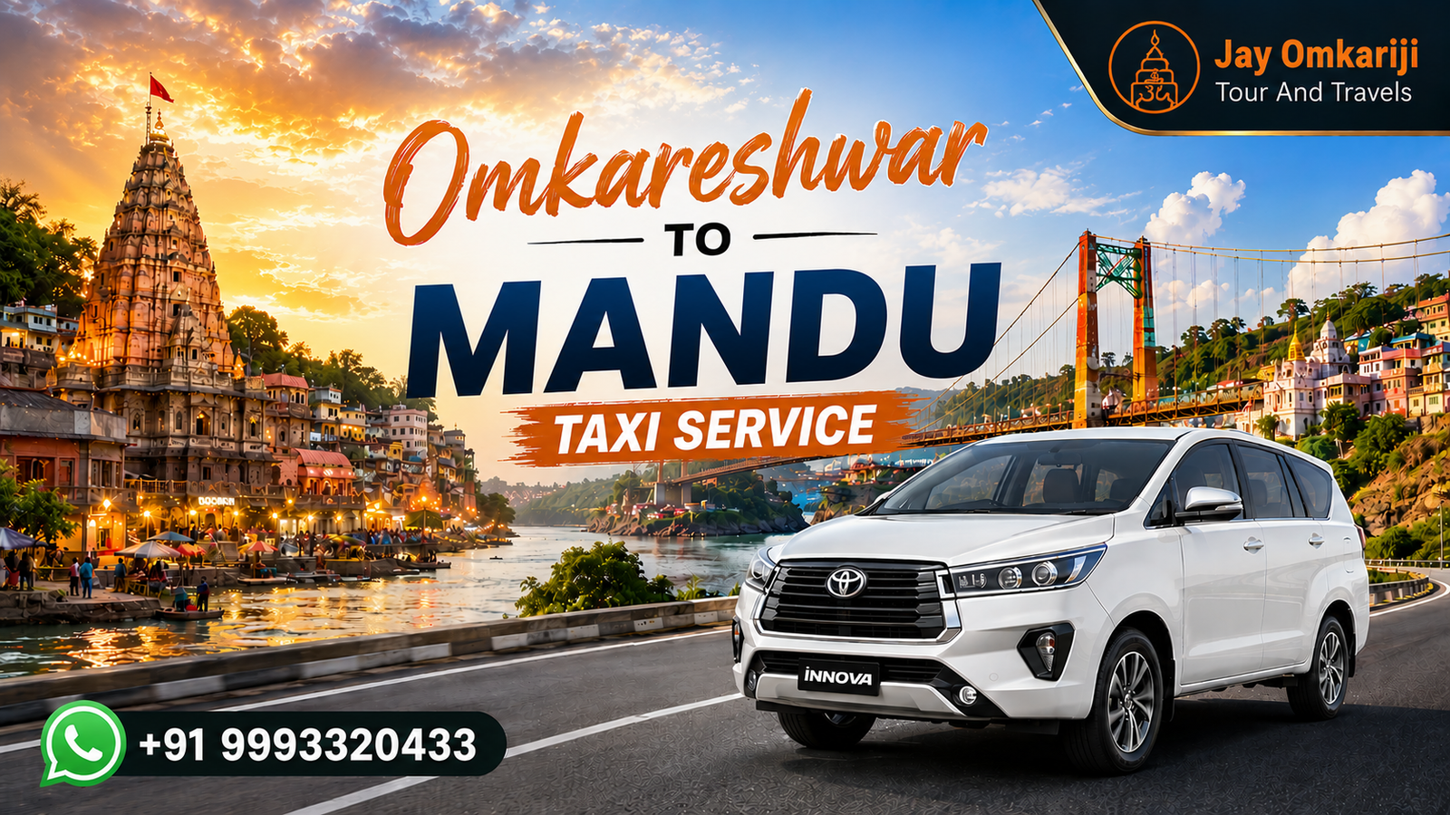 Omkareshwar to Mandu Cab