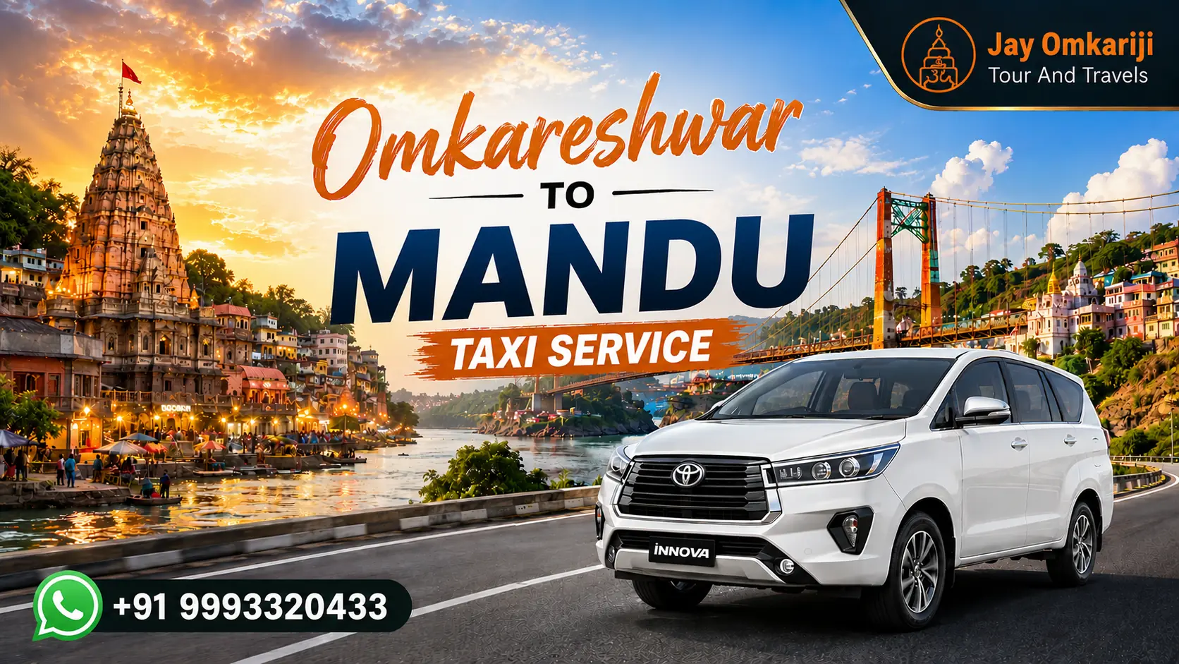 Omkareshwar to Mandu Cab